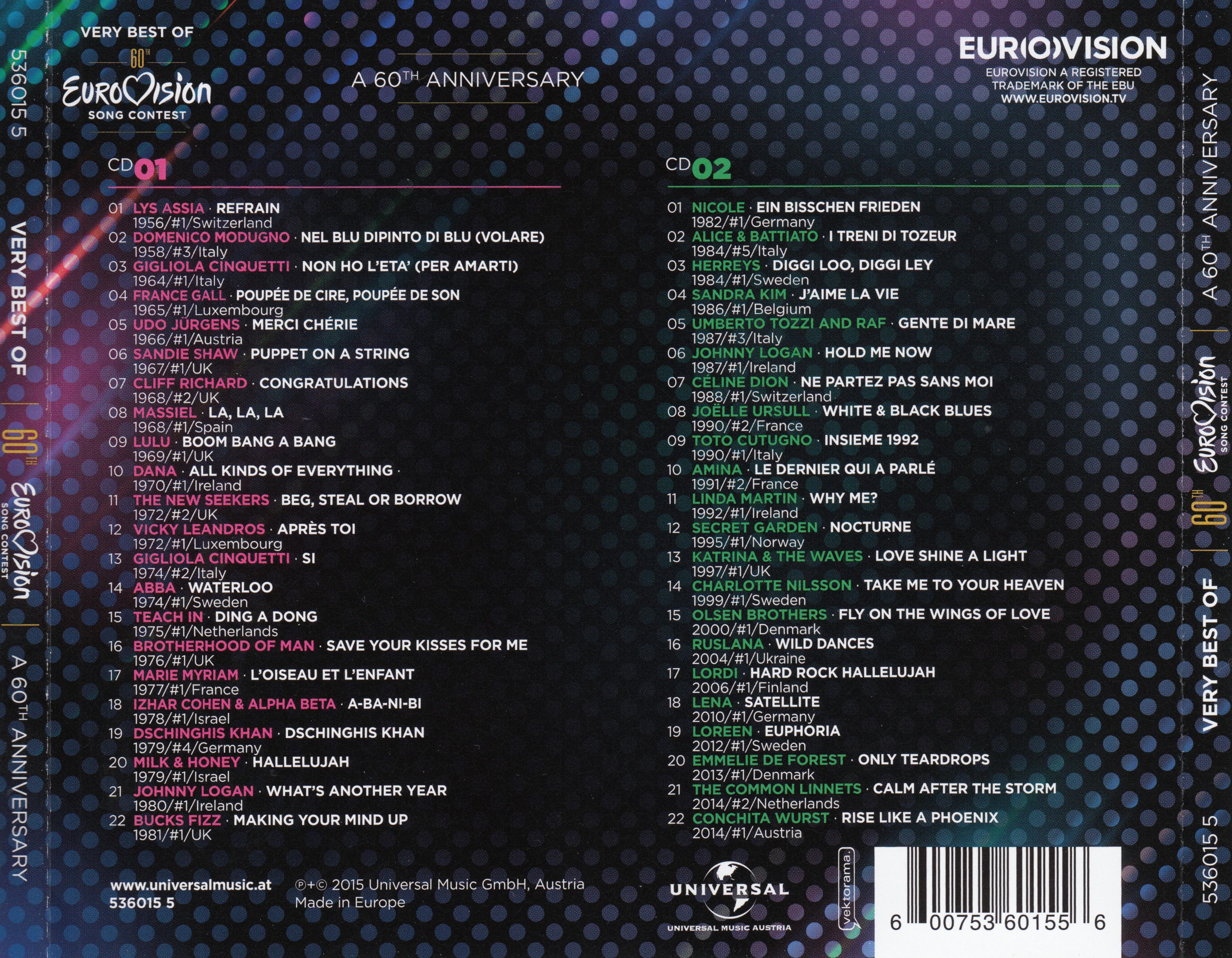 Eurovision Song Contest  Very Best Of A 60th Anniversary : Back